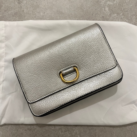 Burberry Silver Leather D-Ring Crossbody Bag - Picture 10 of 11
